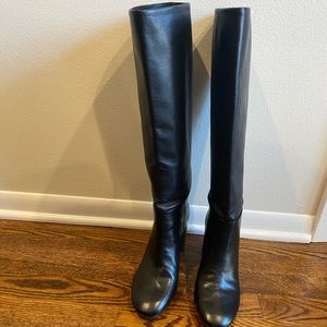 Tory Burch slouchy 75mm leather boots EUC